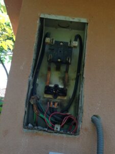 Guanacaste Costa Rica weather destroyed this electrical box
