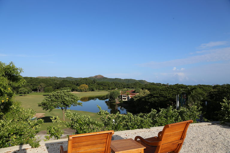 Patio overlooking the Reserva Conchal Golf Course