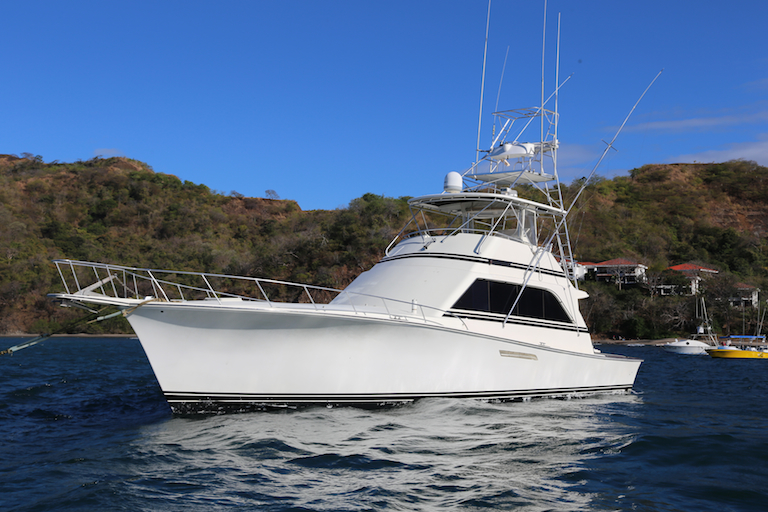 Deep sea fishing vessel moored in Playas del Coco, Guanacaste