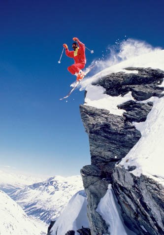 extreme skiing