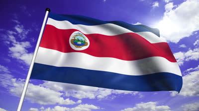 Costa Rica Independence day flag