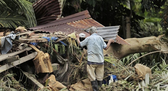 Damage caused by Costa Rica hurricane Otto