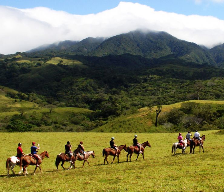 Group of horseback riders in Rincon de la Vieja Costa Rica