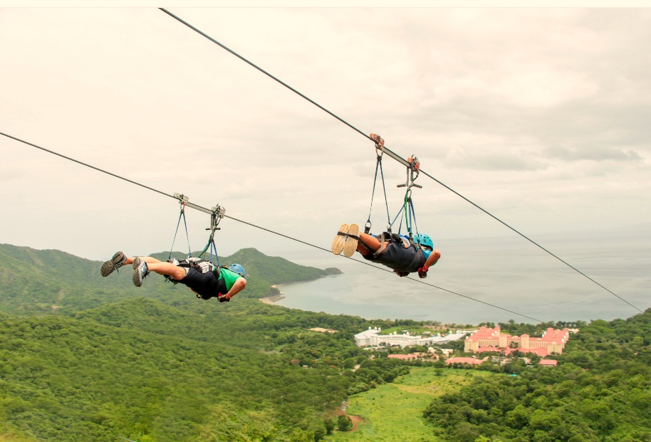 Ziplining at Diamante Eco Adventure Park