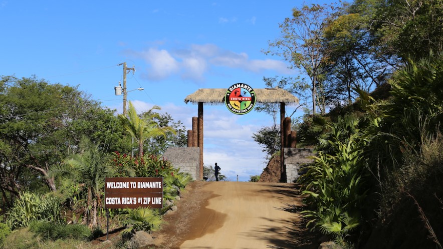 Entrance to Diamante Eco Adventure Park