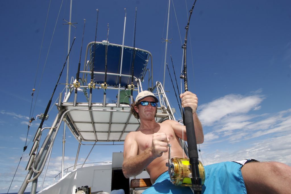Man fishing offshore in Costa Rica